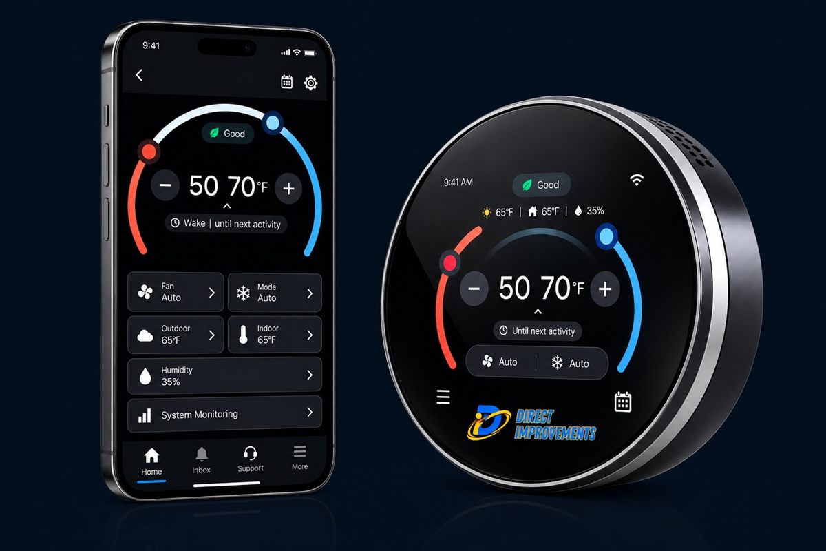 ImproveIQ app and Direct Improvements smart thermostat